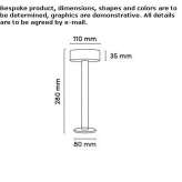 Aluminum LED table lamp with battery Meerbeke