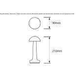 Bezprzewodowa metalowa lampa stołowa LED Gniazdow