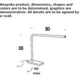 Aluminum LED table lamp with a fixed arm Cerncice