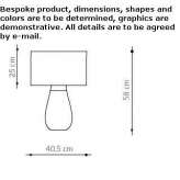 Handmade crystal table lamp Mirabel