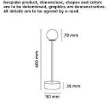 Aluminum LED table lamp with battery Piterka