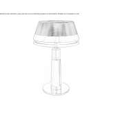 Lampa stołowa LED z dmuchanego szkła Tiggiano