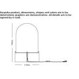 Lampa stołowa LED z dmuchanego szkła Bogajo