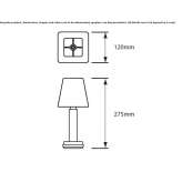 Bezprzewodowa mosiężna lampa stołowa LED Gniazdow