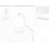 Lampa stołowa LED ze szkła i żelaza Ampudia
