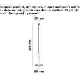 Aluminum LED table lamp with battery Yulara