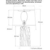 Lampa bufetowa w kolorze białym gipsowym z naturalnymi papierowymi kloszami Shengjin