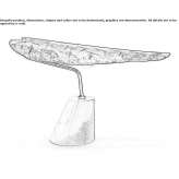 Mosiężna lampa stołowa Poway