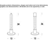 LED table lamp made of glass and steel Vorden