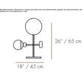 Metal LED table lamp with a fixed arm Ronca