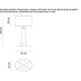 Concrete table lamp with a linen shade Kyjov