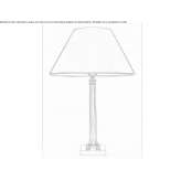 Lampa stołowa z brązu Pusiano