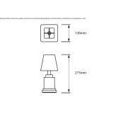 Wireless metal LED table lamp Gniazdow