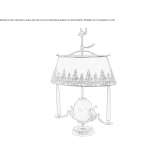 Lampa stołowa z brązu Manolada