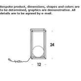 LED table lamp made of glass and steel Buia