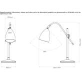 Regulowana stalowa lampa stołowa LED Oelde