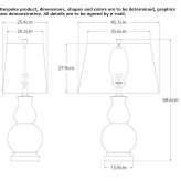 Lampa stołowa z tykwy w kolorze kości słoniowej z naturalnym papierowym kloszem Auriol