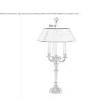 Lampa stołowa z brązu Manolada