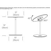 Aluminum LED table lamp with USB Barsana