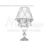 Table lamp with crystals Almenara