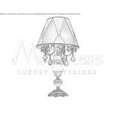 Lampa stołowa z kryształkami Almenara