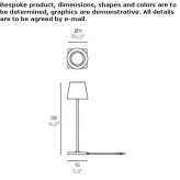 LED table lamp in die-cast aluminum with dimmer Lizarza