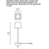 Table lamp in die-cast aluminum Lizarza