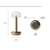 Aluminum table lamp with dimmer Tworog