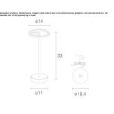 Wireless LED table lamp Astileu