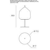 Borosilicate glass table lamp with dimmer Wichita