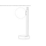 Table lamp in metal and opal glass Airola