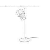 Regulowana metalowa lampa stołowa LED Badsey