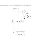 Adjustable metal LED table lamp Rueyres