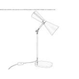 Handmade, adjustable brass table lamp Cozieni