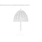 Wicker LED table lamp Gosmani