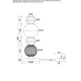 Glass LED table lamp Patzun