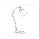 Handmade brass table lamp Neuhofen