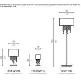 Lampa stołowa z kryształkami Kursenai