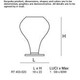 Lampa stołowa ze szkła Murano Thornley