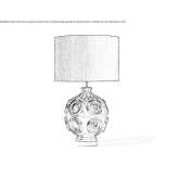 Ceramic table lamp Candida
