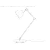 Regulowana mosiężna lampa stołowa Kamien
