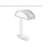Brass table lamp with fixed arm Grude
