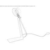 Ręcznie robiona regulowana lampa stołowa Nezperce