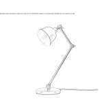 Regulowana mosiężna lampa stołowa Kamien