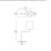 Regulowana lampa stołowa z tkaniny LED Balcesti