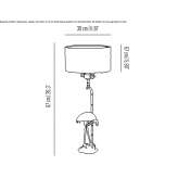 Mosiężna lampa stołowa Verea