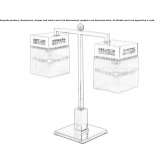 Handmade nickel table lamp Huajimic