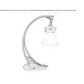 Ręcznie robiona mosiężna lampa stołowa Combloux