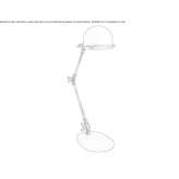 Regulowana mosiężna lampa stołowa Kastel