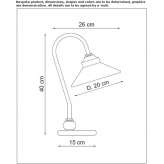 Ceramic table lamp with a fixed arm Ninacaca